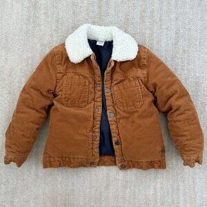 Little Me Boys Corduroy Trucker Jacket Coat Faux Shearling Collar 4T Toddler